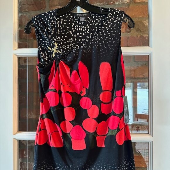 ETCETERA NWT Black and Red Silky Sleeveless Blouse Size S - Picture 1 of 4